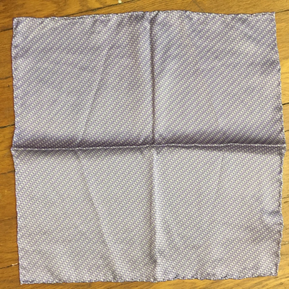 Purple Patterned Pocket Square - image 4